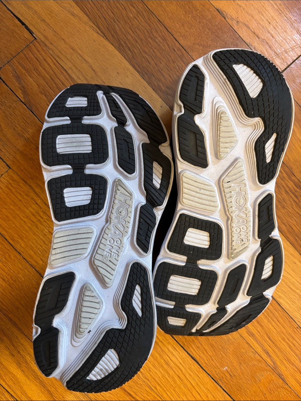 Hoka Bondi 7 Black & White Women’s Running Sneakers - Picture 3 of 9